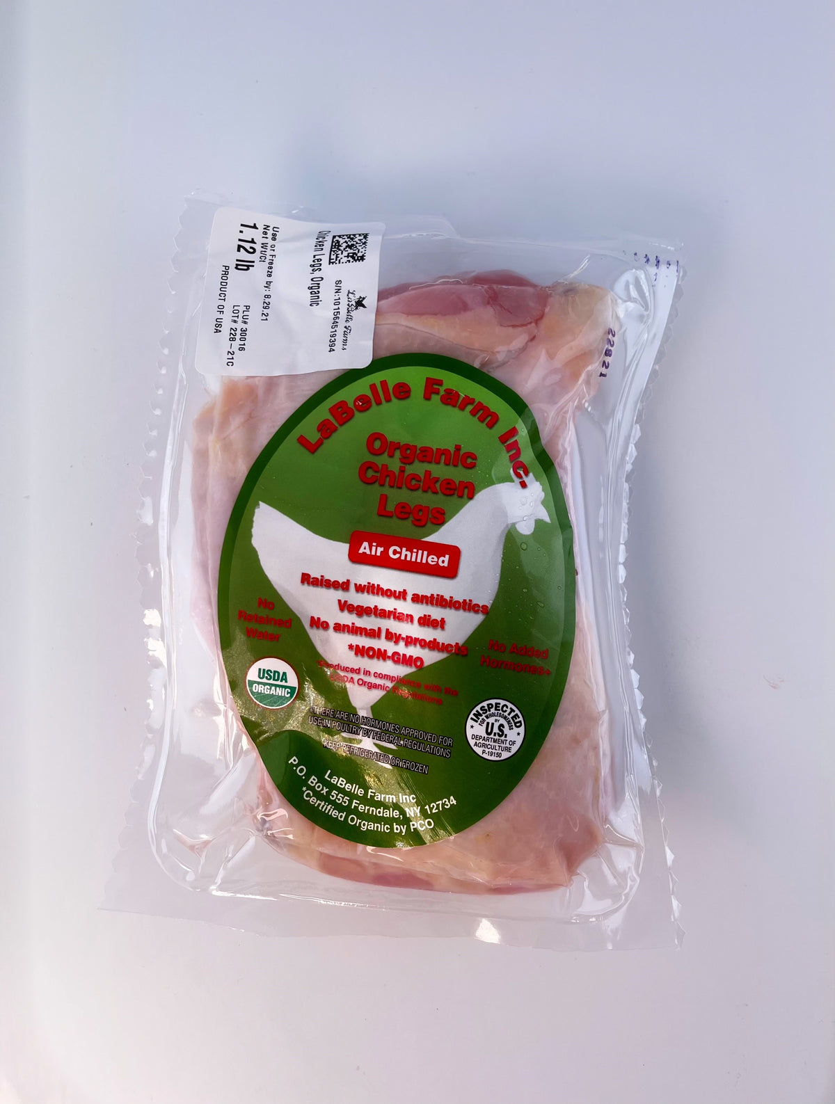 Organic Air-Chilled, Chicken Leg Quarters
