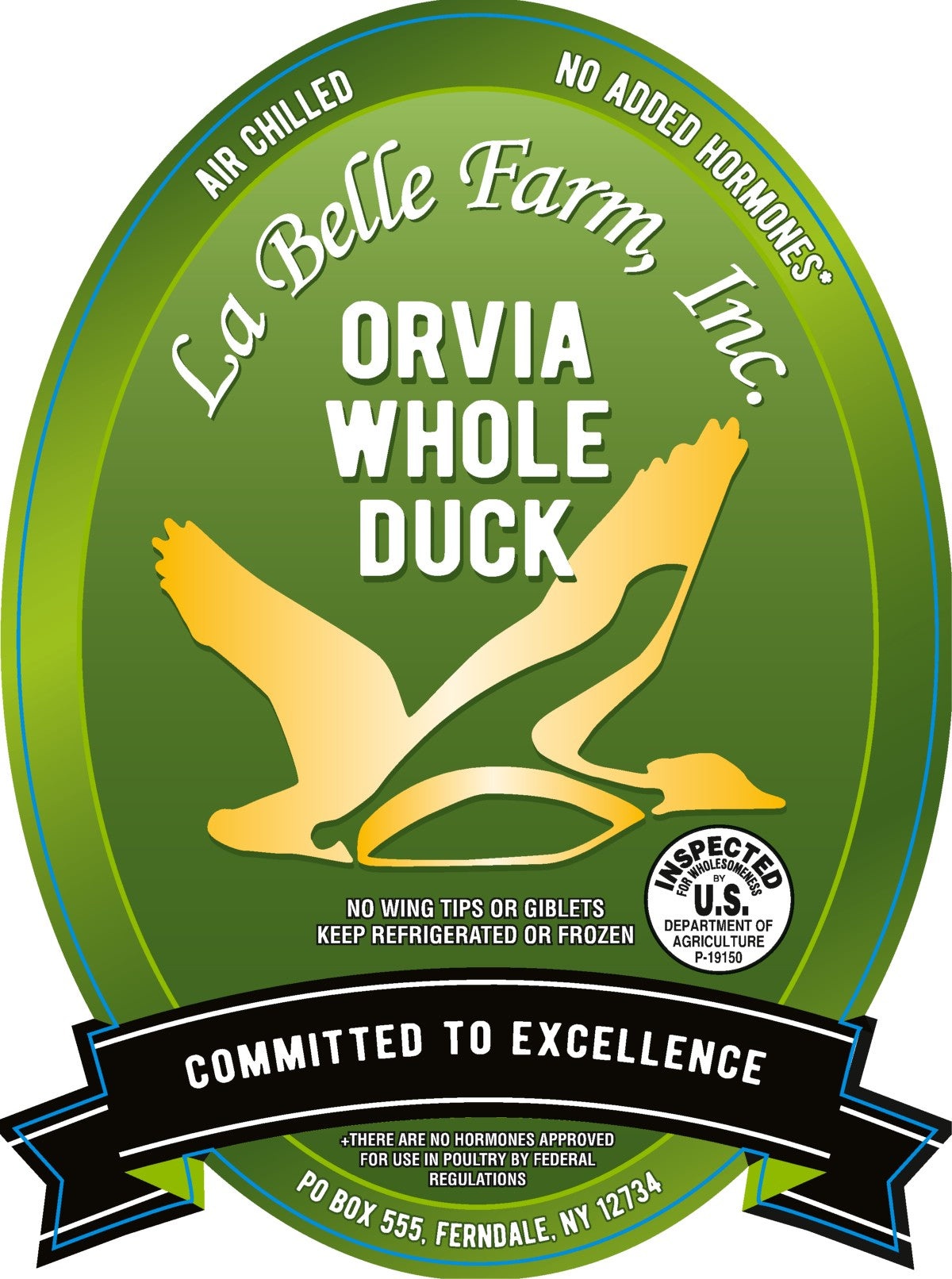 Air-Chilled Orvia Whole Duck, 4.75-5 LB average